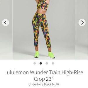 lululemon athletica HR Wunder train Leggings in Black undertone Multi 2 23”